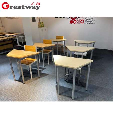 school furniture manufacturer metal classroom furniture  trapezoid desk